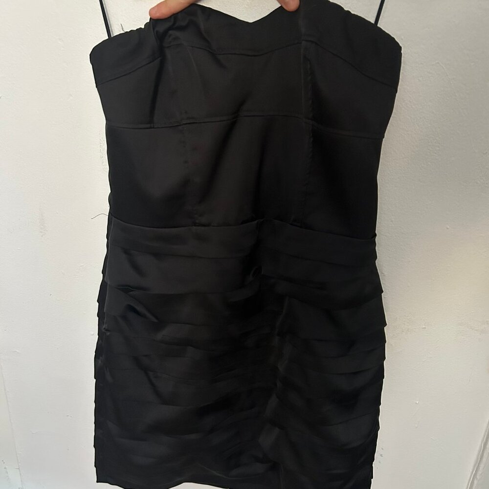 Express strapless black ruffle dress, size 6